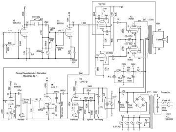 Ampeg GS12 schematic circuit diagram